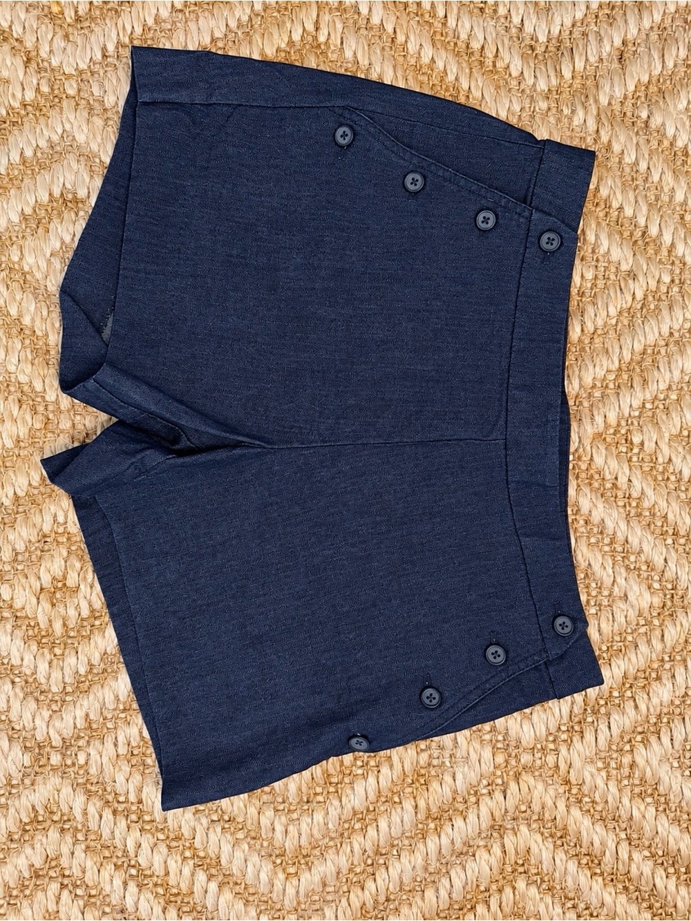 Women's Chambray Side Button-Detail Casual Shorts